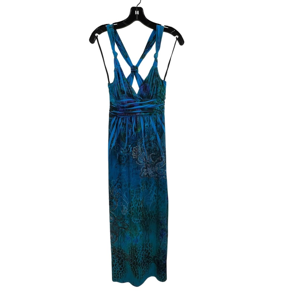 Jodi Kristopher Blue Long Maxi Dress Size Small